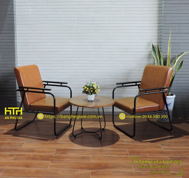 Ghế sofa sắt cafe SF S01 thu hút