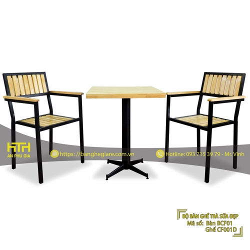 BỘ BÀN GHẾ TRÀ SỮA CF001D GIÁ RẺ - MÃ SỐ: TS CF001D