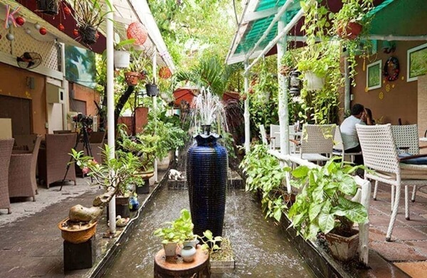 thiết kế quán cafe sân vườn nhỏ