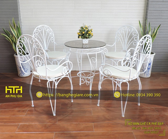 bảng giá bàn ghế gỗ CFT001