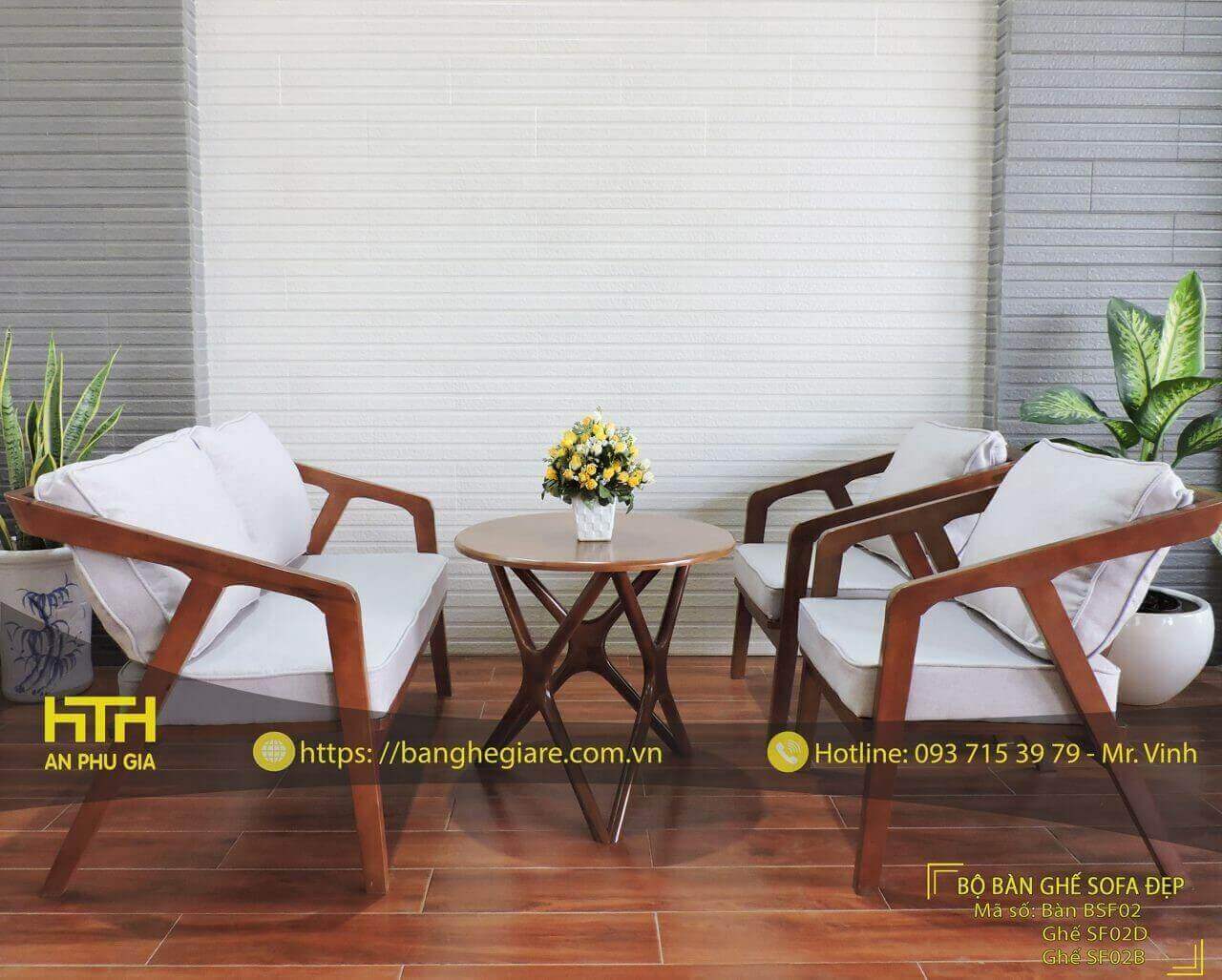 báo giá bàn ghế gỗ sofa quán cafe
