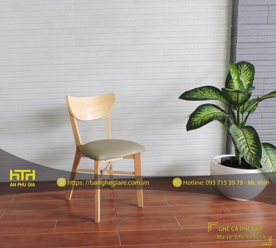 ghế cà phê bằng gỗ thông
