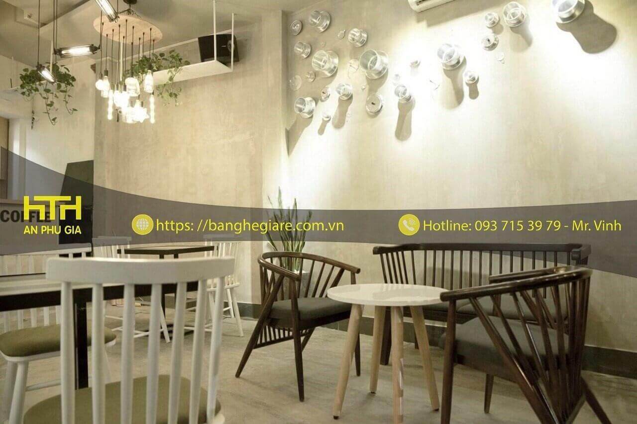 bàn ghế gỗ đẹp cho quán cafe