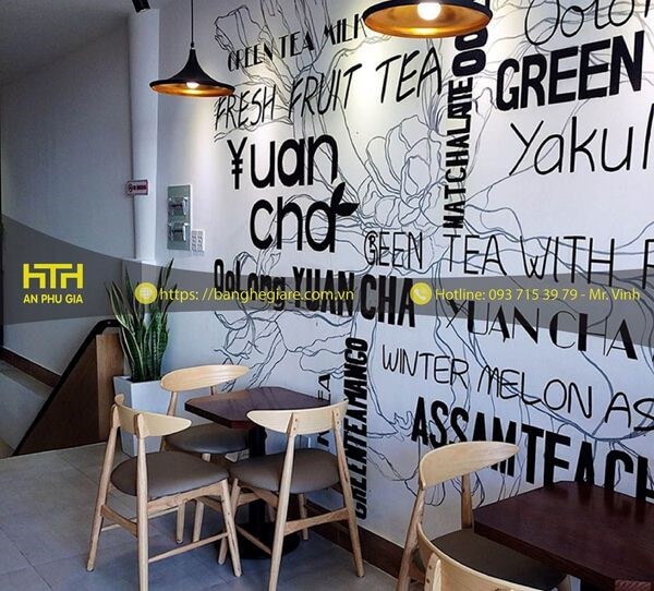 nội thất trà sữa