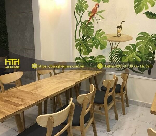 không gian quán trà sữa đẹp