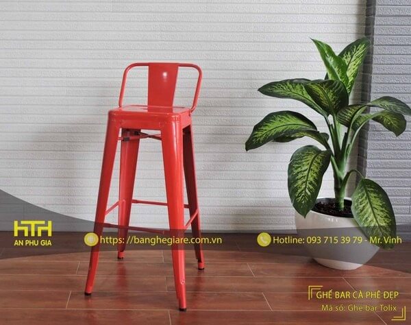 ghế bar cao bằng sắt ngoài trời