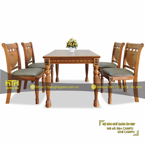 BỘ BÀN GHẾ QUÁN ĂN CAMPU GIÁ RẺ - MÃ SỐ: CAMPU
