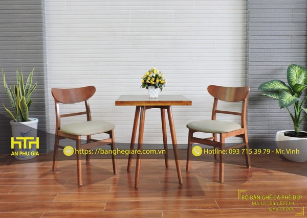 Bàn ghế cafe CF005 ấn tượng