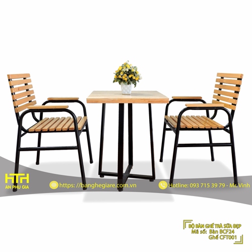 BỘ BÀN GHẾ TRÀ SỮA TS CFT001 GIÁ RẺ - MÃ SỐ: TS CFT001