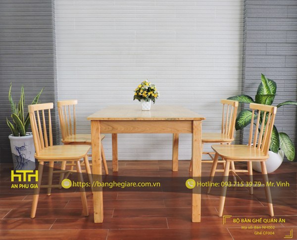 Bộ bàn ghế quán ăn QA CF004 giá rẻ