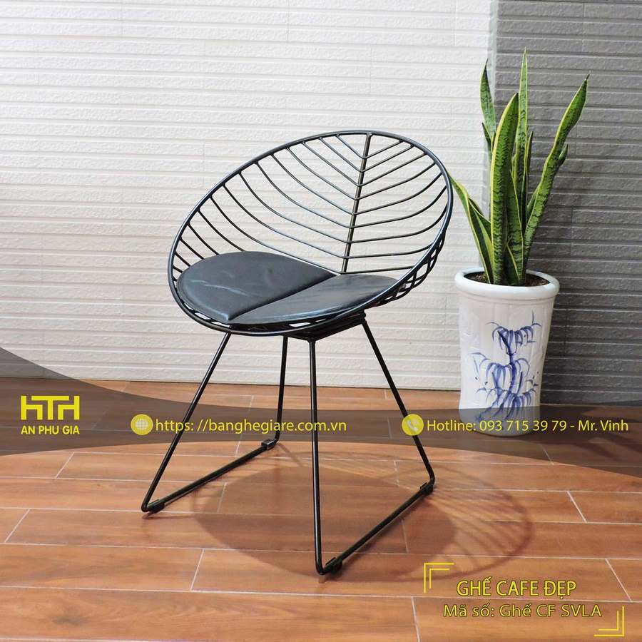 Mẫu ghế cafe sân vườn đẹp CF SVLA được bán với mức giá phải chăng: 590,000 VND/ghế