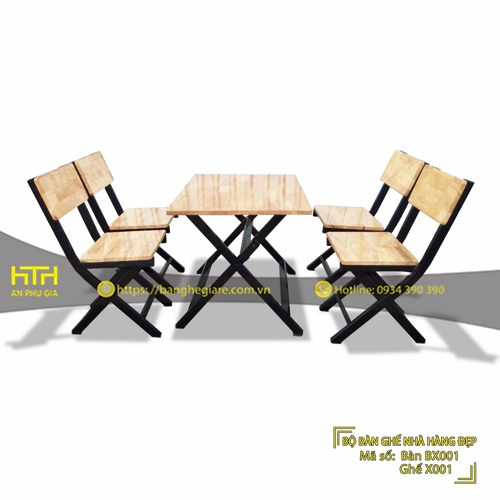BỘ BÀN GHẾ NHÀ HÀNG X001 GIÁ RẺ - MÃ SỐ: X001