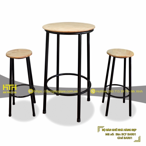 BỘ BÀN GHẾ NHÀ HÀNG BAR01 GIÁ RẺ - MÃ SỐ BAR01