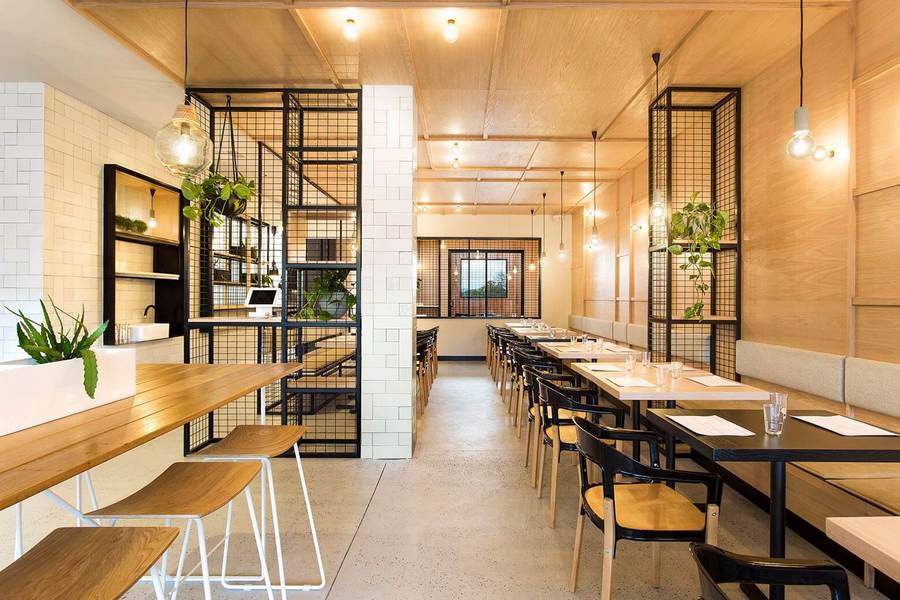 không gian quán cafe đơn giản