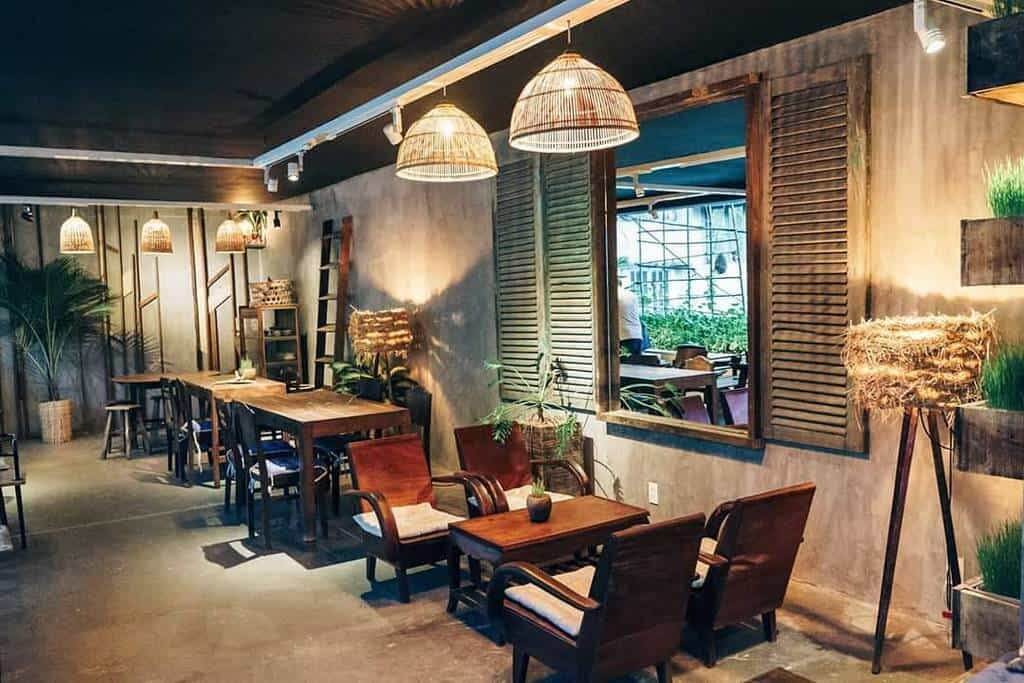 thiết kế nội thất thô mộc
