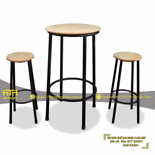 BỘ BÀN GHẾ BAR BEER CLUB BAR01 GIÁ RẺ - MÃ SỐ: BAR01