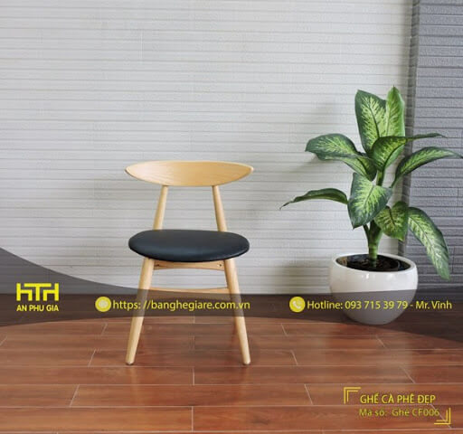 Ghế gỗ CF006 có vẻ ngoài bắt mắt, sinh động, màu sắc hài hòa