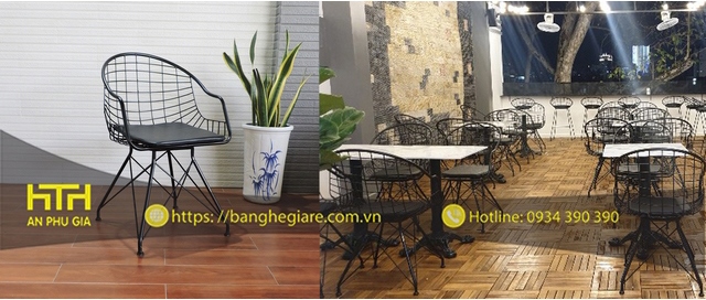 Ghế sắt cafe SL02 thanh lịch