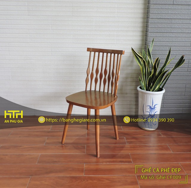 ghế gỗ cafe CF009 ấn tượng