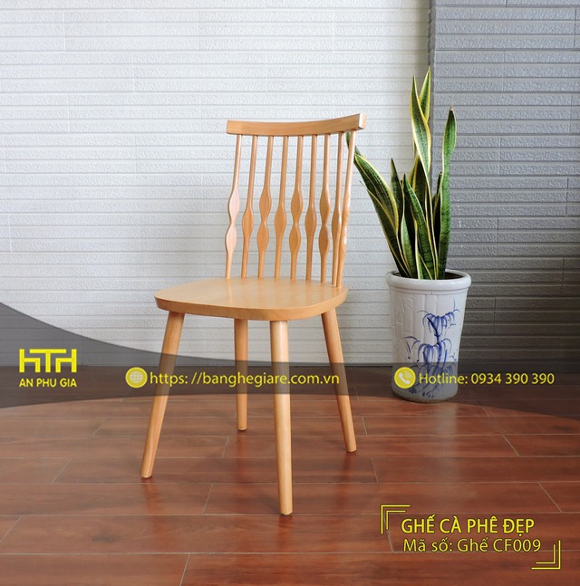 Ghế gỗ cafe CF009 thiết kế đẹp