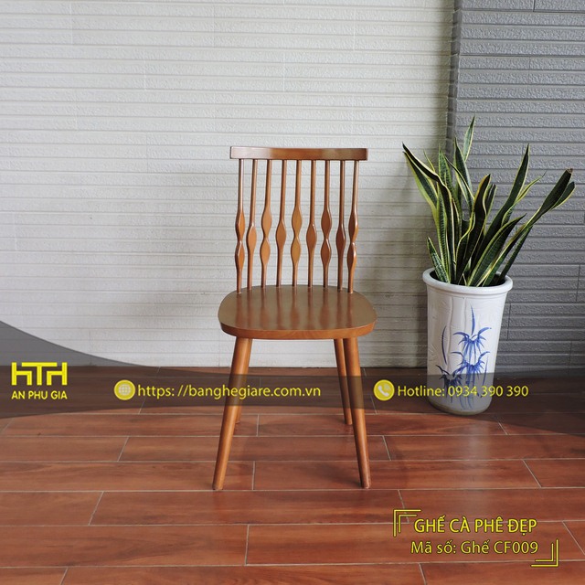 Ghế gỗ cafe CF009 kiểu dáng đẹp