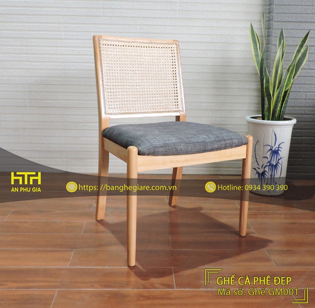 Ghế gỗ cafe GM001 thu hút