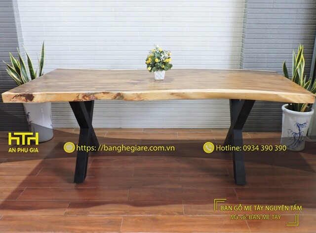 Bàn cafe gỗ me tây thiết kế đẹp