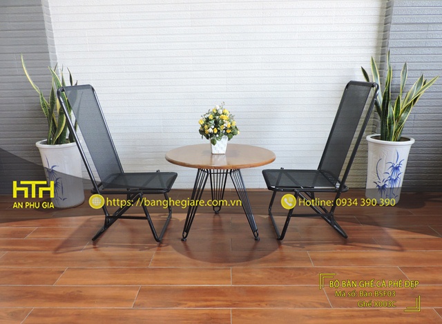 Ghế xếp cafe X003 đẹp, giá rẻ