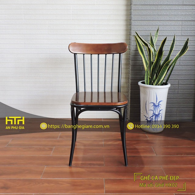 Ghế sắt cafe HX02 phong cách mới