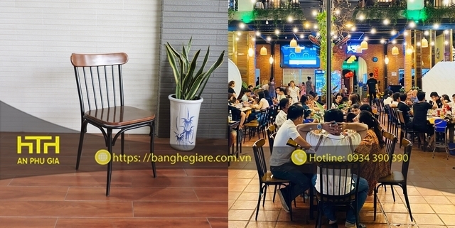 Ghế sắt cafe HX02 ấn tượng
