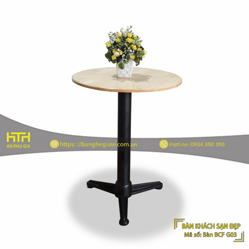 BÀN KHÁCH SẠN CHÂN BÀN GANG ĐÚC BCF G03 GIÁ RẺ - MÃ SỐ: BCF G03