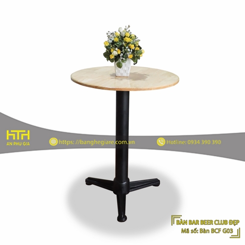 BÀN BAR BEER CLUB CHÂN BÀN GANG ĐÚC BCF G03 GIÁ RẺ - MÃ SỐ: BCF G03
