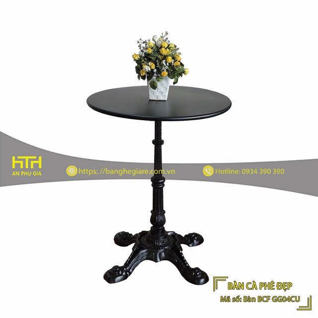 Bàn chân gang cafe BCF GG04CU ấn tượng