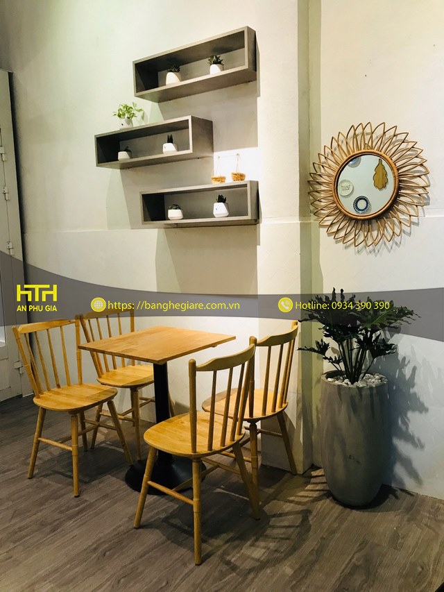 Ghế gỗ cafe HIRO thanh lịch