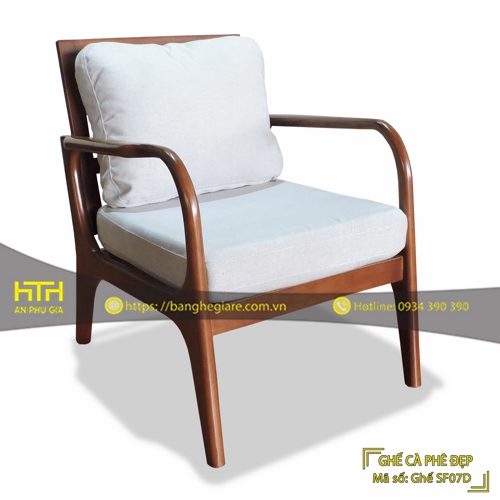 GHẾ SOFA GỖ CAFE SF07D GIÁ RẺ - MÃ SỐ: SF07D