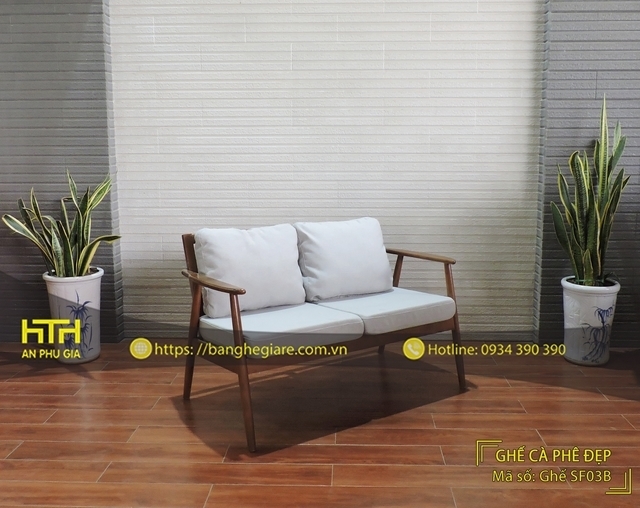 Ghế sofa gỗ cafe SF03B bền đẹp