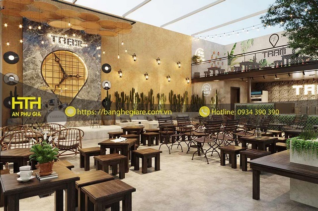 Ghế gỗ cafe TC04 thu hút