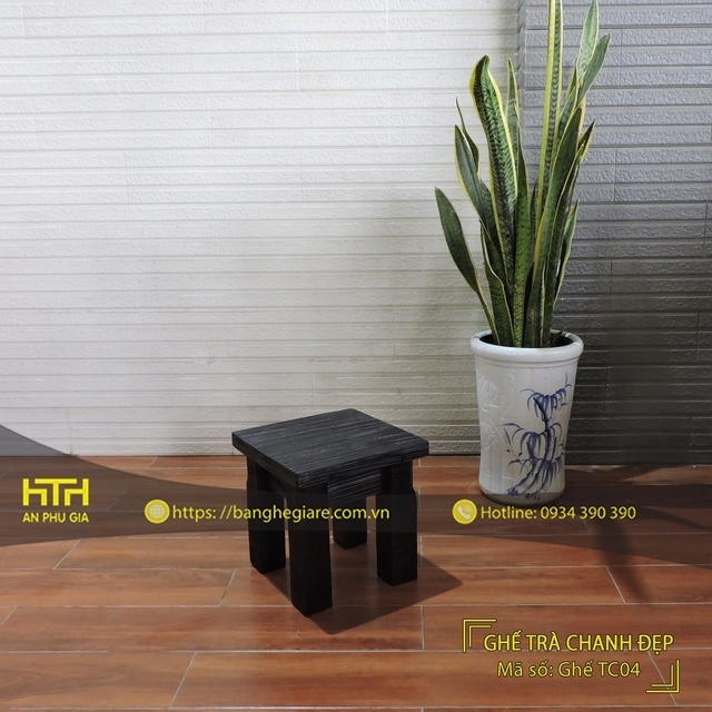 Ghế gỗ trà chanh TC04 nhỏ gọn