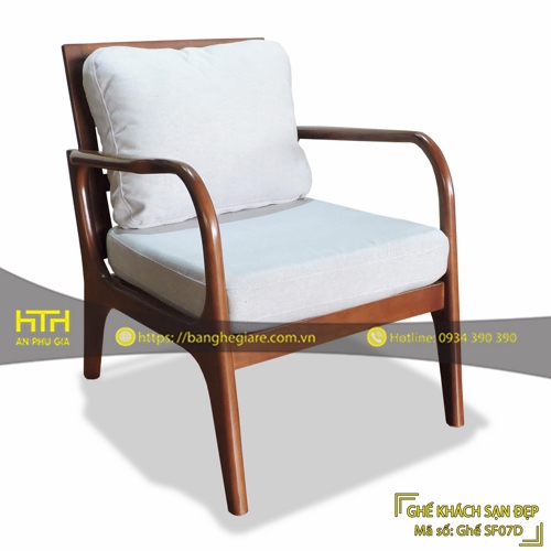 GHẾ SOFA GỖ KHÁCH SẠN - RESORT SF07D GIÁ RẺ - MÃ SỐ: SF07D