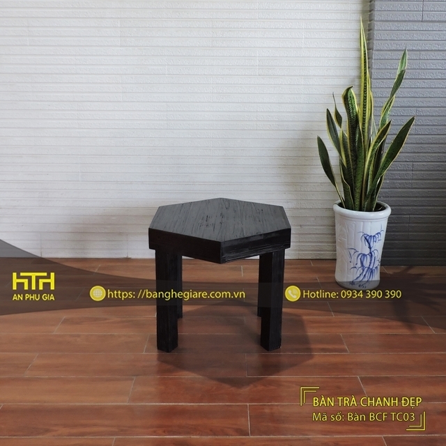 Bàn gỗ trà chanh BCF TC03 ấn tượng