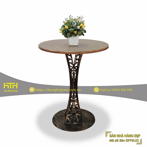 BÀN SẮT NHÀ HÀNG EIFFEL02 GIÁ RẺ - MÃ SỐ: EIFFEL02