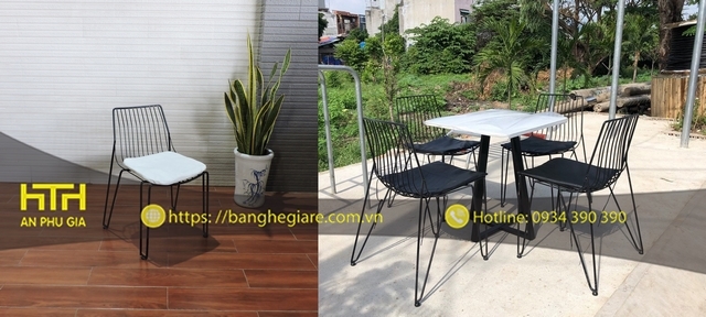 Ghế sắt cafe CFH02 ấn tượng