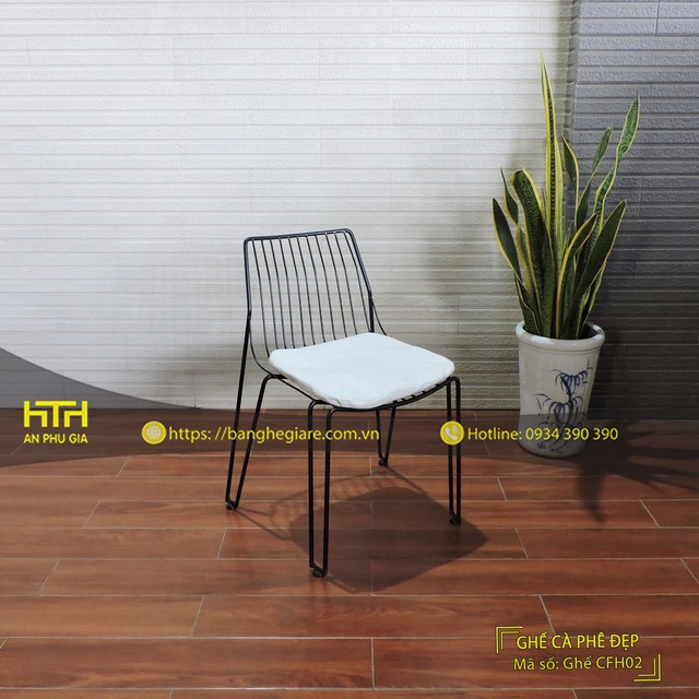 Ghế sắt cafe CFH02 phong cách mới