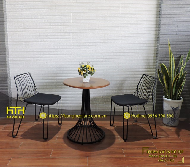 Ghế sắt cafe CFH02 độ bền cao, giá rẻ