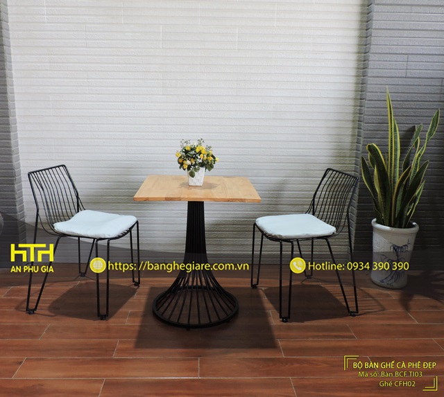 Ghế sắt cafe CFH02 độc đáo