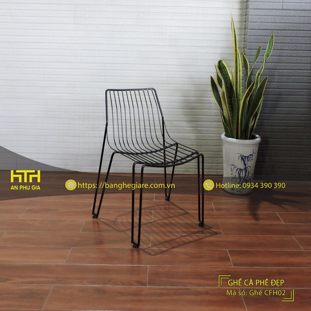 Ghế sắt cafe CFH02 thiết kế đẹp, giá rẻ