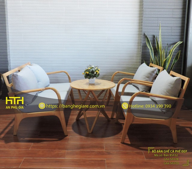 Bộ bàn ghế sofa cafe SF07 hiện đại