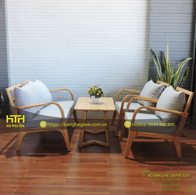 Bộ bàn ghế cafe SF07 hiện đại
