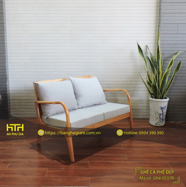 Ghế sofa gỗ cafe SF07B tinh tế