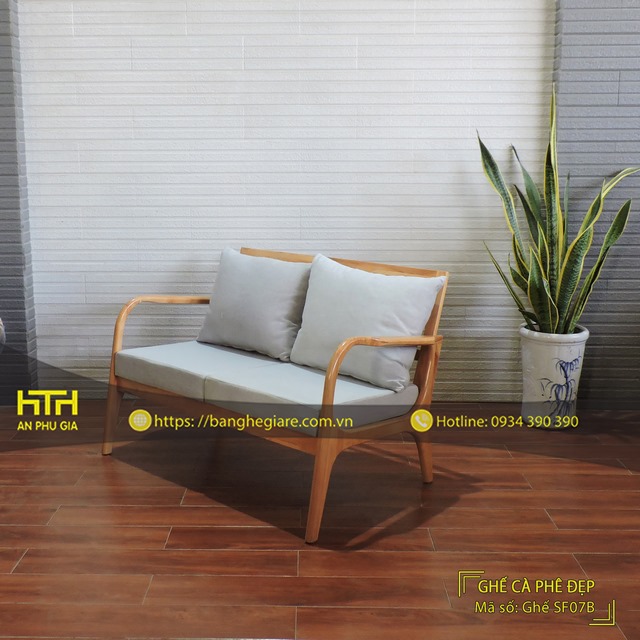 Ghế sofa gỗ cafe SF07B sang trọng